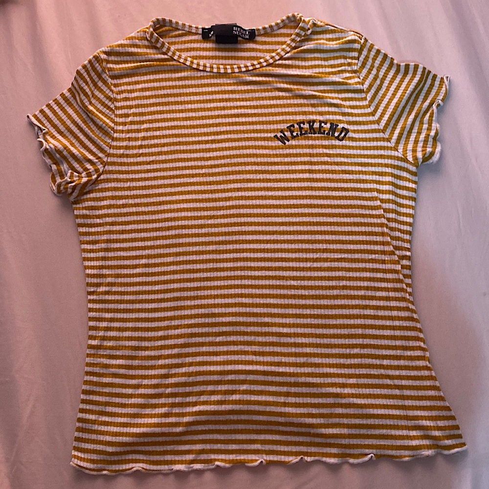 Rebel Sugar Ribbed “Weekend” Top